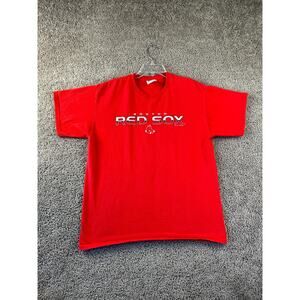Boston Red Sox Shirt Mens Large Red White MLB Baseball Short Sleeve Dynasty *